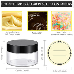 TUZAZO clear plastic jar closeup showing durable jar and cap.