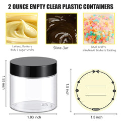 TUZAZO compact 2 oz cosmetic jar ideal for quick content identification.
