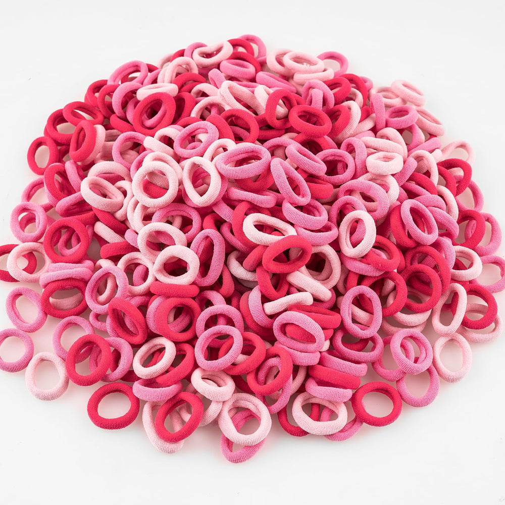 TVINLIK baby hair ties in mixed pink for gentle, snag-free ponytails.