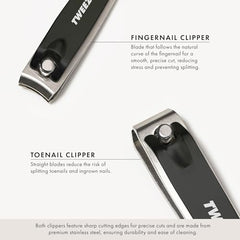 Tweezerman toenail clipper straight blades for safe edge control