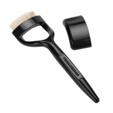 Tweezerman eyelash comb for round eyes with black finish for precise lash separation.