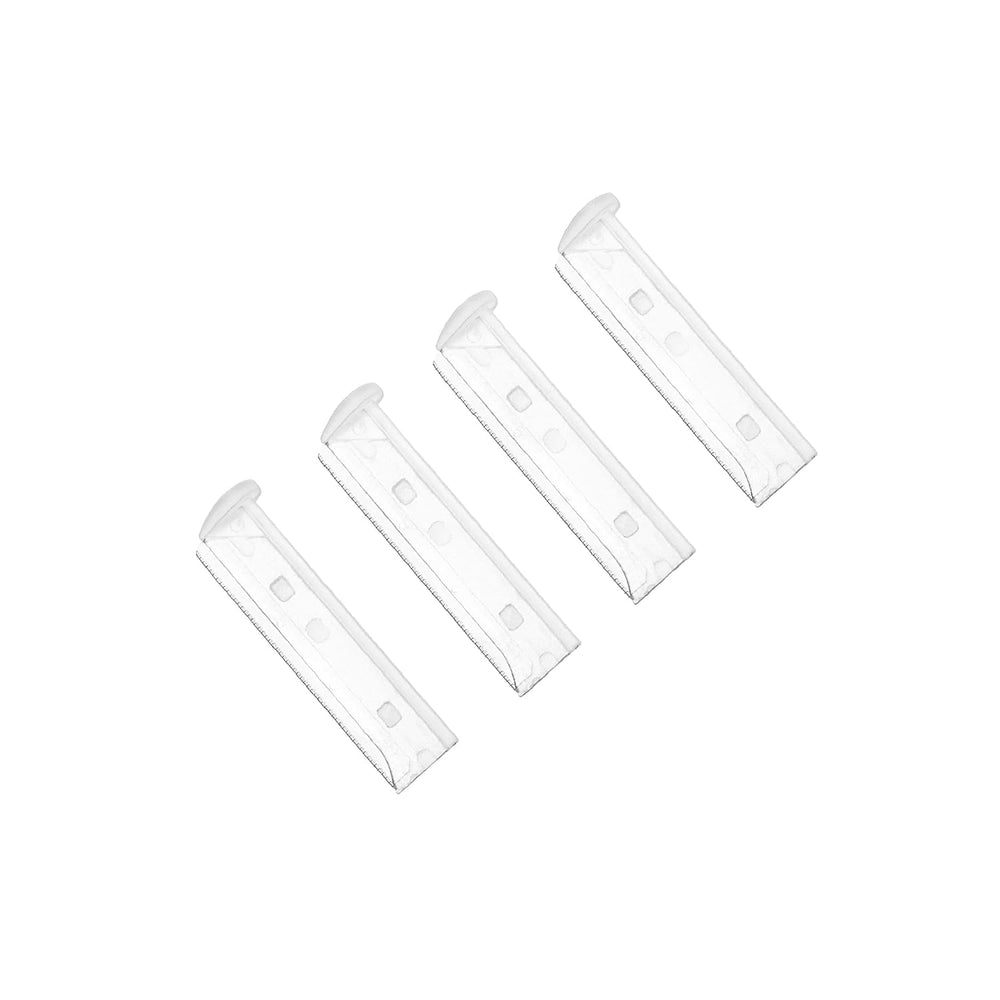 Tweezerman facial razor blades close-up showing precision for peach fuzz