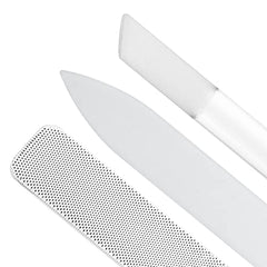 Tweezerman Glass Nailcare Set angled cuticle pushy gently pushes back cuticles