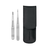 Tweezerman Petite Slant Tweezer close-up showing aligned tips for precision grooming.