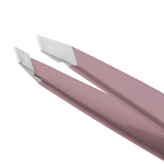 Tweezerman Purple Wisteria Slant Tweezer 25-degree angle supports easy brow shaping.