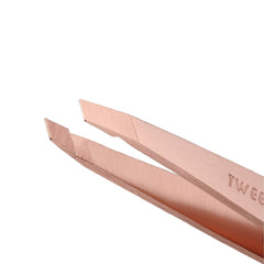 Tweezerman rose gold petite slant tweezers for brow shaping