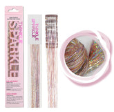 TWINKLE SPARKLE rose gold tinsel clip for instant glam and party-ready hair.