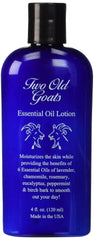 Two Old Goats Lotion 4 frasco con aceites esenciales para piel suave.