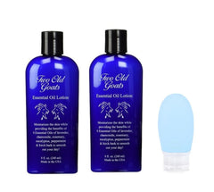 Two Old Goats Lotion 8oz with pump for easy application and travel-friendly use
