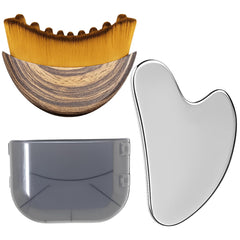 TWPER guasha corazón de acero inoxidable para contorno facial y masaje calmante.