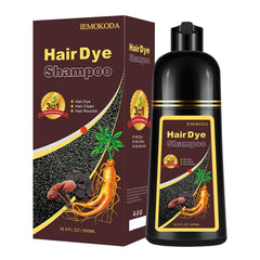 TYAYW Light Brown Hair Dye Shampoo bottle pour shows 3-in-1 formula