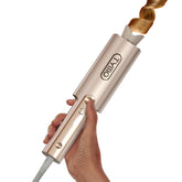 TYMO CurlPro Plus long-barrel close-up showing even heat for long hair curls