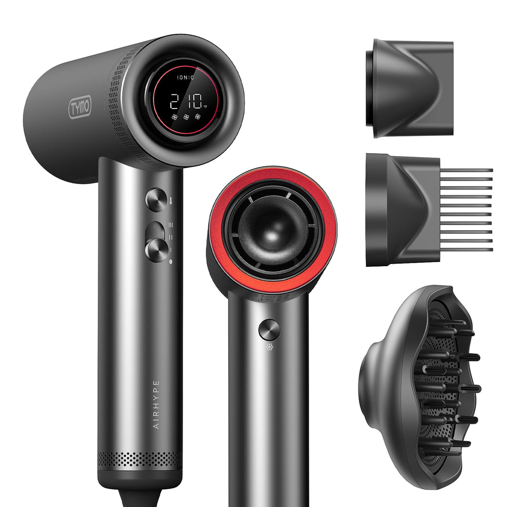TYMO hair dryer with diffuser attachment for smooth, salon-quality results