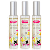 TYMO heat protectant bottle with argan oil for high-heat styling protection.