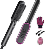 TYMO Ring straightener brush in action for a smooth blowout look