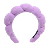 TYSSELY spa headband with flower design keeps hair dry during washing