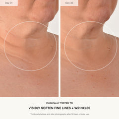 U Beauty SCULPT neck cream swatch on skin for hydration.