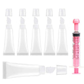 uadbau empty lip gloss tubes set with 8ml capacity for portable DIY cosmetics.
