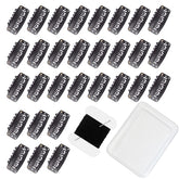 uadbau wig clip 32mm 6-teeth black for secure clip-in extensions