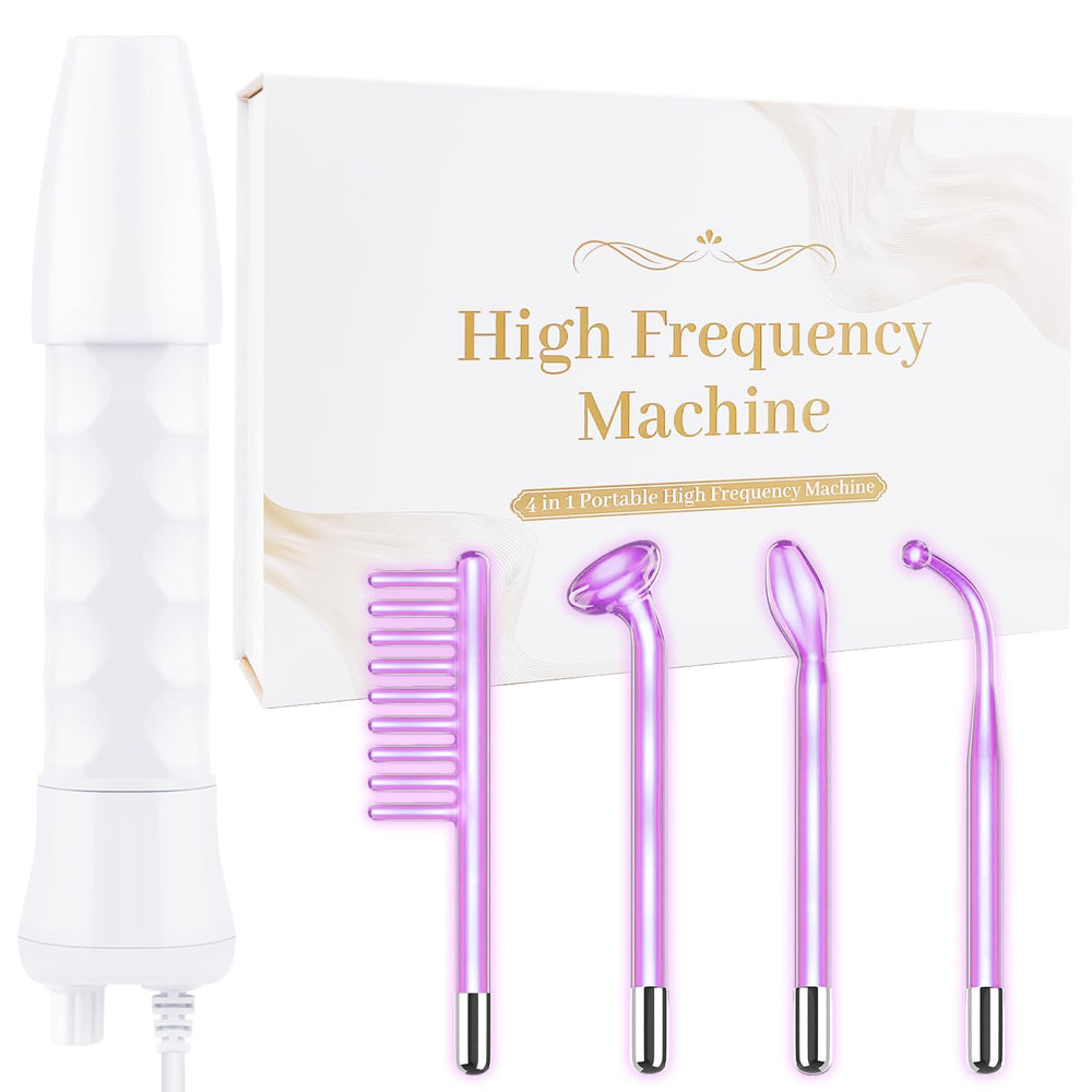 Uaike high frequency wand with mushroom glass tube for gentle indirect sessions.