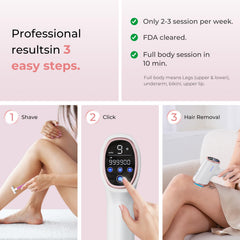 Ubroo IPL hair removal bikini area for sensitive zones with ice-cooling comfort.