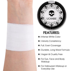 UCANBE Goth White: textura sedosa lista para aplicar sobre piel.