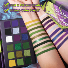UCANBE emerald shimmer shade adds light-catching dimension for smoky or glam looks.