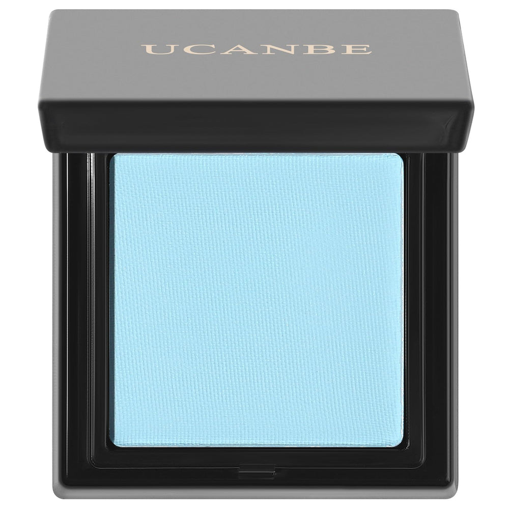 UCANBE Light Blue single eyeshadow palette compact case for on the go touch ups.