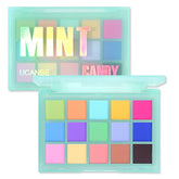 UCANBE Mint Candy eyeshadow palette cover showcases vibrant pastel hues for playful daily looks.