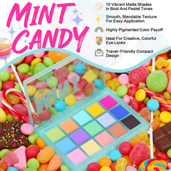 UCANBE Mint Candy pastel shades swatches reveal creamy, blendable color payoff for easy gradients.