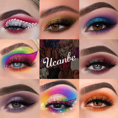 UCANBE sombras con acabados mate y brillo para uso diario y eventos.