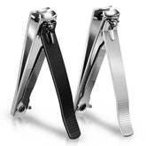 Ucheom large nail clippers front view with black-silver finish for precise cuts.