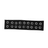 Uchyius grommet headband in black with eyelets for edgy daily wear versatility