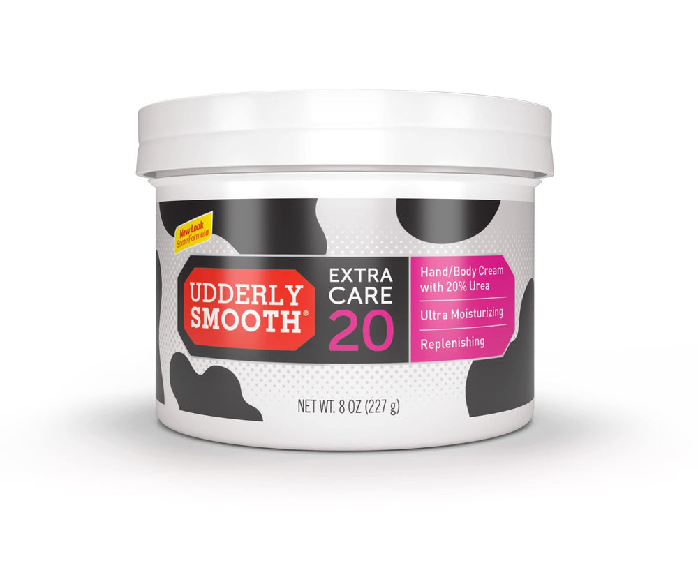 Udderly Smooth crema para manos y cuerpo con 20% urea, hidratación suave.
