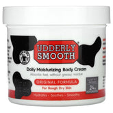 Udderly Smooth daily moisturizing cream bottle packaging showing original formula for hydration.