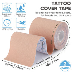 Udefineit cinta cobertura tatuaje 7,5 cm para cobertura estable