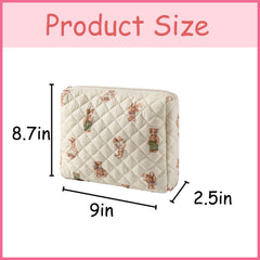 uekeboag coquette cosmetic bag with floral design offering durable, lightweight storage.