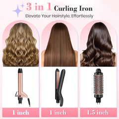 Ufree 1-inch curling iron wand enabling fast, defined curls at home.