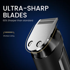 Ufree 3-in-1 heads and guards for precise length control.