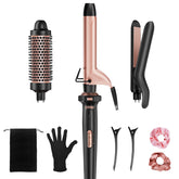 Ufree 3 in 1 curling iron set with thermal brush for versatile home styling.