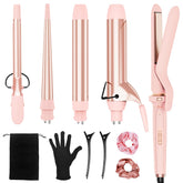 Ufree 5-in-1 curling iron kit with ceramic barrels for versatile styling