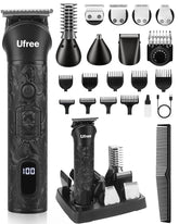 Ufree 7-in-1 beard-trimmer set with attachments for full grooming.