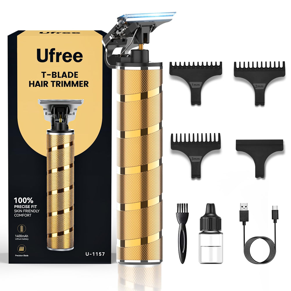 Ufree hair trimmer with T blade precision for clean fades and sharp lines