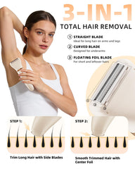 Stainless steel blades on the Ufree trimmer deliver clean, gentle cuts.