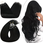 Ugeat 24 inch microlink extensions offering dramatic length and natural movement