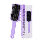 UHACLWS Curly Hair Brush front view in purple for smooth detangling