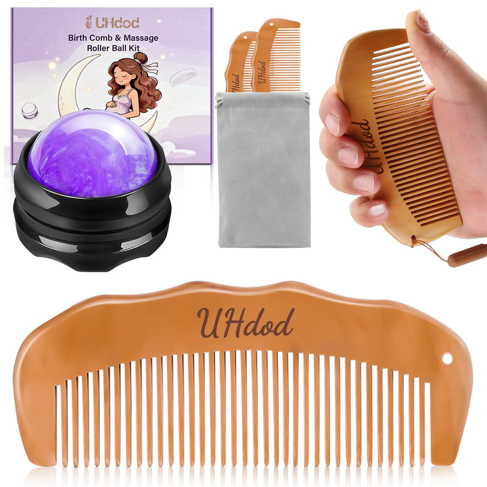 UHdod birthing comb set pack with ergonomic grip for comfortable labor support