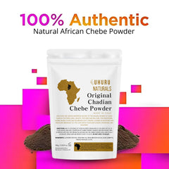 Uhuru Naturals ChadianChebe powder jar open, ready for mixing.