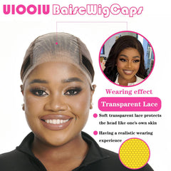 UIOOIU adjustable buckle wig cap secures fit during activity.