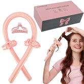 AUITRONCARE heatless curling set in pink for overnight curls and gentle styling.